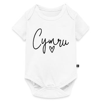 Cymru Calon Wales Herz - Baby Premium Kurzarmbody - Weiß - Vorne