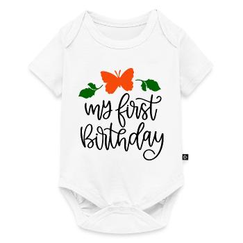 Baby My first birthday erster geburtstag - Baby Premium Kurzarmbody - Weiß - Vorne