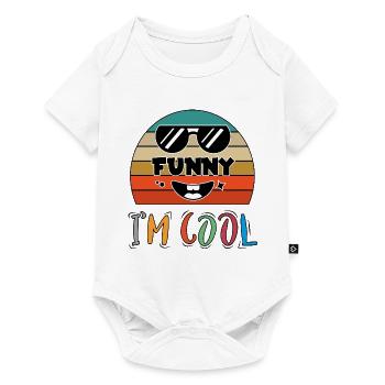 Baby Kind Sprüche Cool Funny Spaß Lustig Retro - Baby Premium Kurzarmbody - Weiß - Vorne