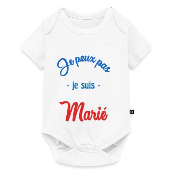 JE PEUX PAS. MARIE. FUTUR MARIE. EVJF. TEAM. TEAM - Body à manches courtes Premium Bébé - blanc - Devant