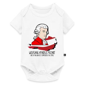 Wolfgang Amadeus Mozart - greatest composer - Baby Premium Kurzarmbody - Weiß - Vorne