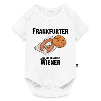 Frankfurter sind die besseren Wiener Würstchen - Baby Premium Kurzarmbody - Weiß - Vorne