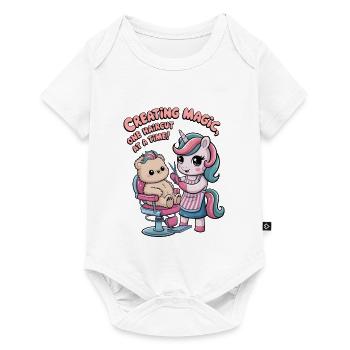 Magie kreieren, ein Haarschnitt nach dem anderen! - Baby Premium Kurzarmbody - Weiß - Vorne