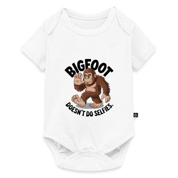 Bigfoot ne fait pas de selfies - Body à manches courtes Premium Bébé - blanc - Devant
