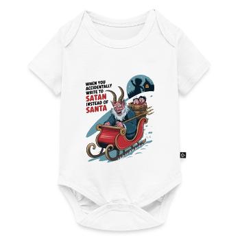 Accidentally Write To Satan Instead Of Santa - Baby Premium short-sleeve bodysuit - white - Front