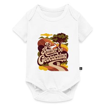 I'd Rather Be Geocaching - Baby Premium short-sleeve bodysuit - white - Front