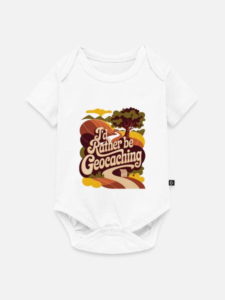 Ich würde lieber Geocaching machen - Baby Premium Kurzarmbody - Weiß
