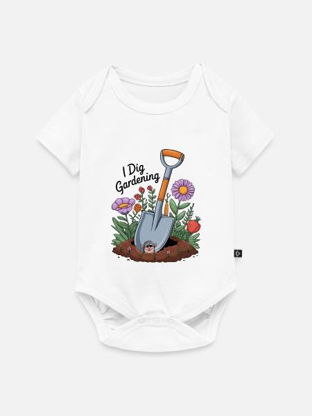 Ich stehe auf Gartenarbeit - Baby Premium Kurzarmbody - Weiß