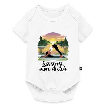 Less Stress, More Stretch - Baby Premium short-sleeve bodysuit - white - Front