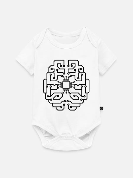 elektriker Elektrik Elektronik Beruf Spannung CPU - Baby Premium Kurzarmbody - Weiß
