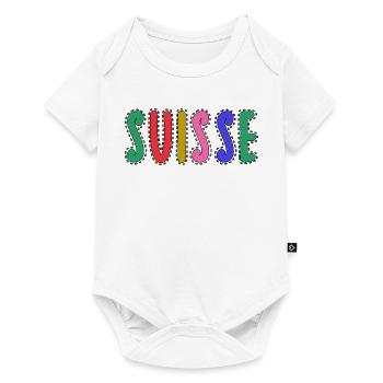 SUISSE. PAYS. GENEVE - Body à manches courtes Premium Bébé - blanc - Devant