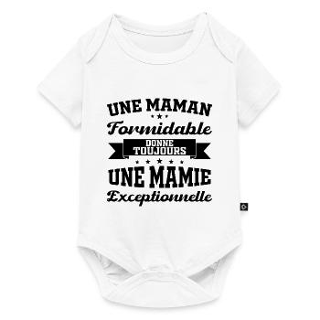 Gift for Grandma - An Exceptional Granny - Baby Premium short-sleeve bodysuit - white - Front