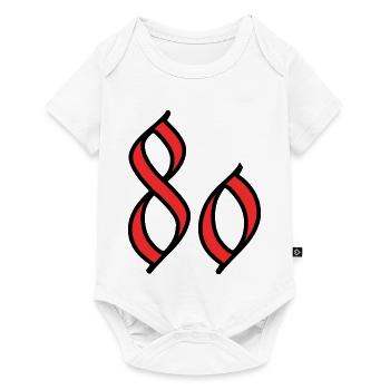 80. 80 ANS. 80e ANNIVERSAIRE. ANNIVERSAIRE 80 ANS. - Body à manches courtes Premium Bébé - blanc - Devant