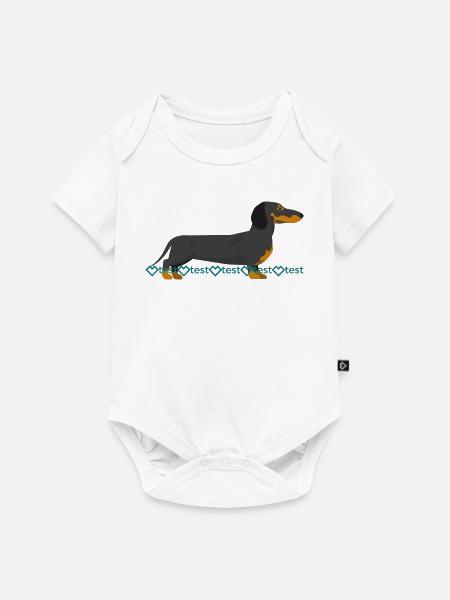 Dackel Bild - Baby Premium Kurzarmbody - Weiß