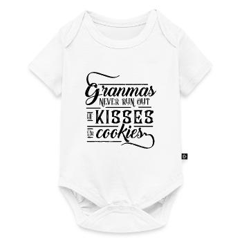 Backfreudige Keksoma Enkelkinder - Baby Premium Kurzarmbody - Weiß - Vorne
