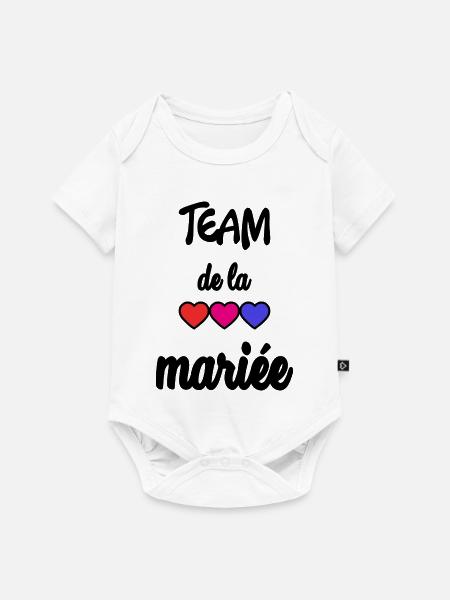 TEAM BRIDAL - Baby Premium Kurzarmbody - Weiß