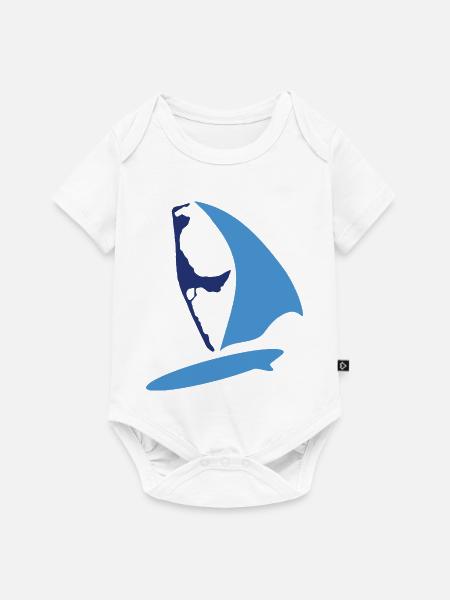 sylt surfer blau - Baby Premium Kurzarmbody - Weiß