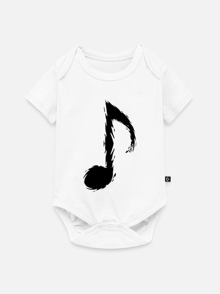 Musik Note Schwarz Musiknote - Baby Premium Kurzarmbody - Weiß
