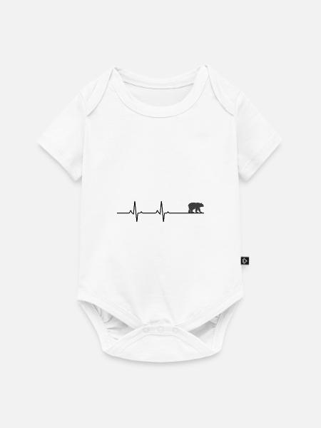 Bärenherzschlag - Baby Premium Kurzarmbody - Weiß