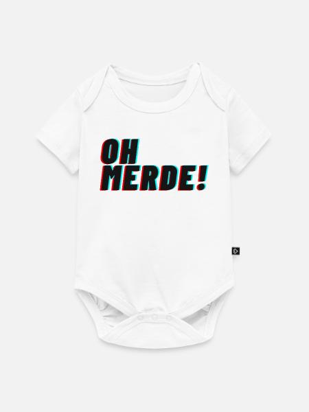 oh merde! - Baby Premium Kurzarmbody - Weiß