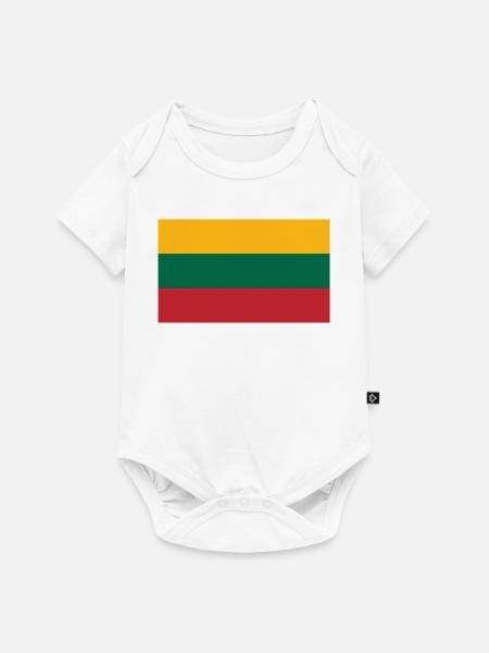 Litauen - Baby Premium Kurzarmbody - Weiß