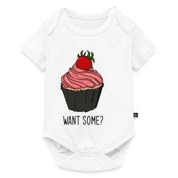 Muffin - Baby Premium Kurzarmbody - Weiß - Vorne