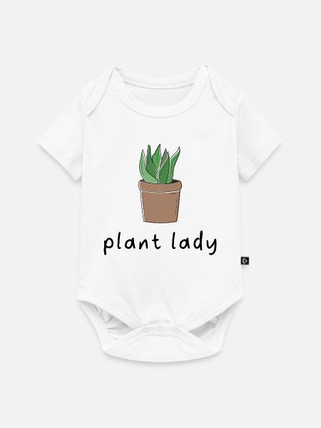 Plant Lady. - Baby Premium Kurzarmbody - Weiß