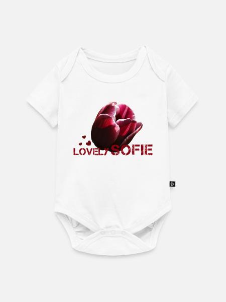 Sofie - Baby Premium Kurzarmbody - Weiß