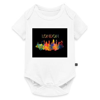 London Skyline - Baby Premium Kurzarmbody - Weiß - Vorne