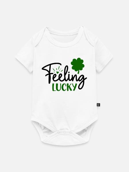GLÜCKLICH SEIN - Baby Premium Kurzarmbody - Weiß
