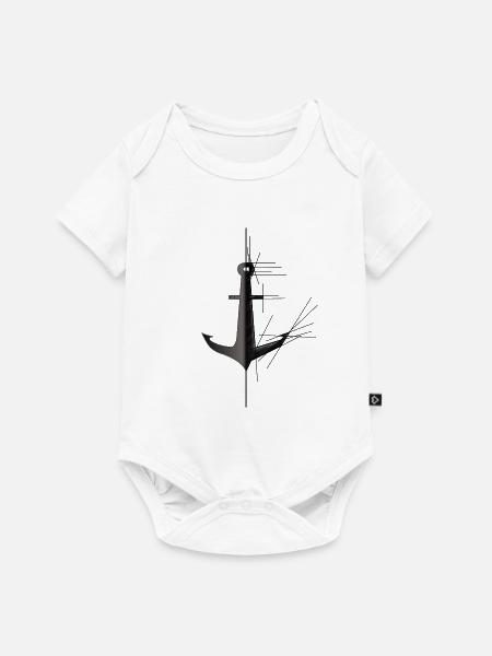 Anker - Baby Premium Kurzarmbody - Weiß