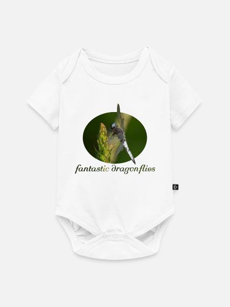 Libelle - Baby Premium Kurzarmbody - Weiß