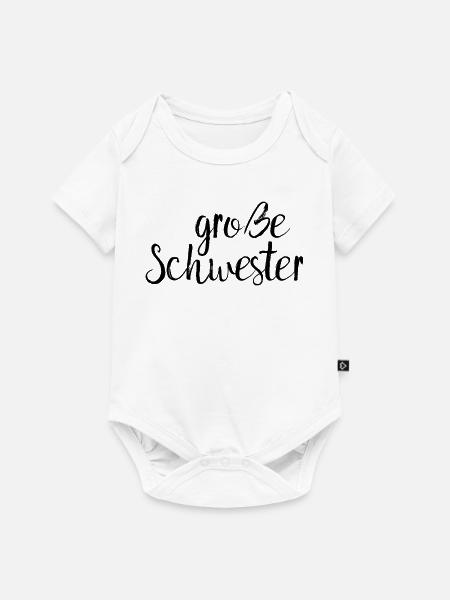 große Schwester - Baby Premium Kurzarmbody - Weiß
