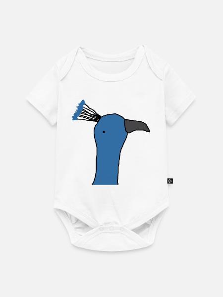 Pfau - Baby Premium Kurzarmbody - Weiß