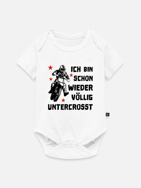 völlig untercrosst - Baby Premium Kurzarmbody - Weiß