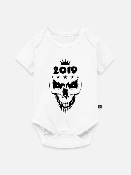 2019 Totenkopf - Baby Premium Kurzarmbody - Weiß