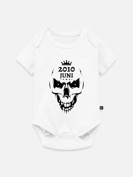 Juni 2010 Totenkopf - Baby Premium Kurzarmbody - Weiß