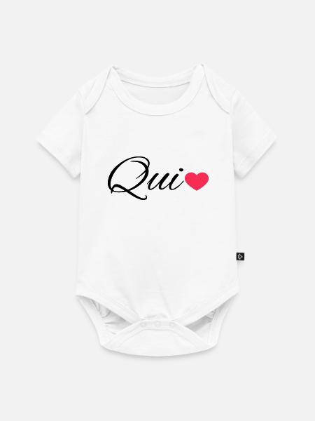 Qui - Baby Premium Kurzarmbody - Weiß