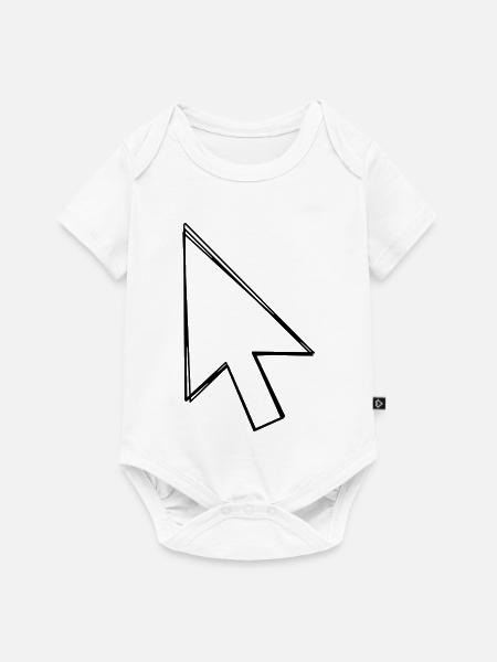Mauszeiger handgezeichnet - Baby Premium Kurzarmbody - Weiß