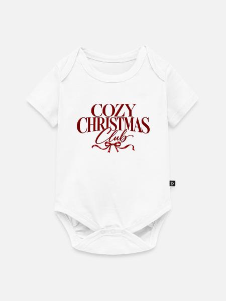 Cozy Christmas Club - Baby Premium Kurzarmbody - Weiß