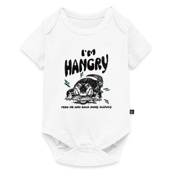 Hungriger Alligator, gib mir Essen! - Baby Premium Kurzarmbody - Weiß - Vorne