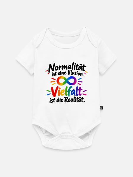 Regenbogen Infinity Vielfalt - Baby Premium Kurzarmbody - Weiß