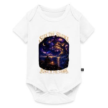 Such The Silence Cosmic Tree Campfire - Baby Premium Kurzarmbody - Weiß - Vorne