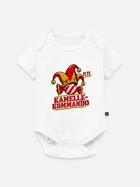 Kamelle-Kommando Karneval-T-Shirt - Baby Premium Kurzarmbody - Weiß