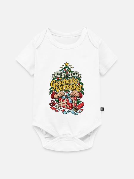 Christbaum-Crew Geschenke-Verpacker - Baby Premium Kurzarmbody - Weiß