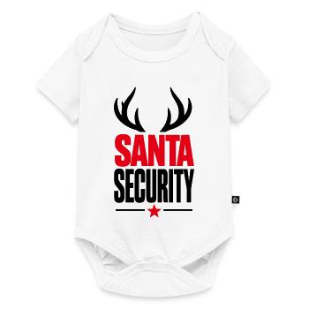 Santa Fetter roter Text mit Stern - Baby Premium Kurzarmbody - Weiß - Vorne