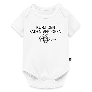 Kurz den Faden verloren ADHS Humor Minimalistisch - Baby Premium Kurzarmbody - Weiß - Vorne