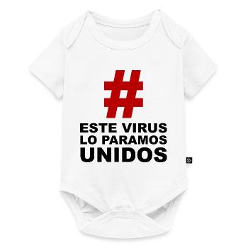 Wir stoppen dieses Virus gemeinsam - Baby Premium Kurzarmbody - Weiß - Vorne