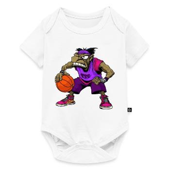 B-Ball Hip-Hop Rap - Baby Premium Kurzarmbody - Weiß - Vorne