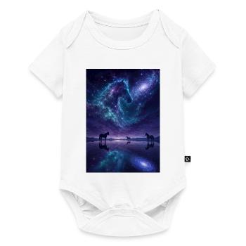Galaxie Pferde auf dem Salzsee - Baby Premium Kurzarmbody - Weiß - Vorne